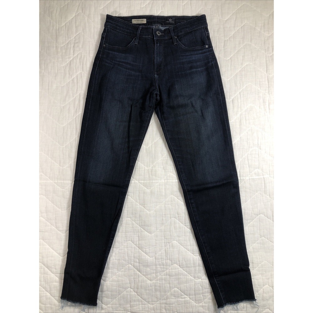 AG Adriano Goldschmied Jeans Women's Size 28R‎ Denim Farrah Skinny High Rise Raw